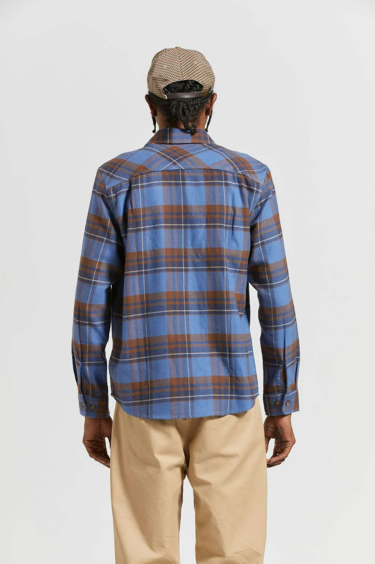 Bowery L/S Flannel - Bijoue Blue/Pinecone Brown/Washed Navy