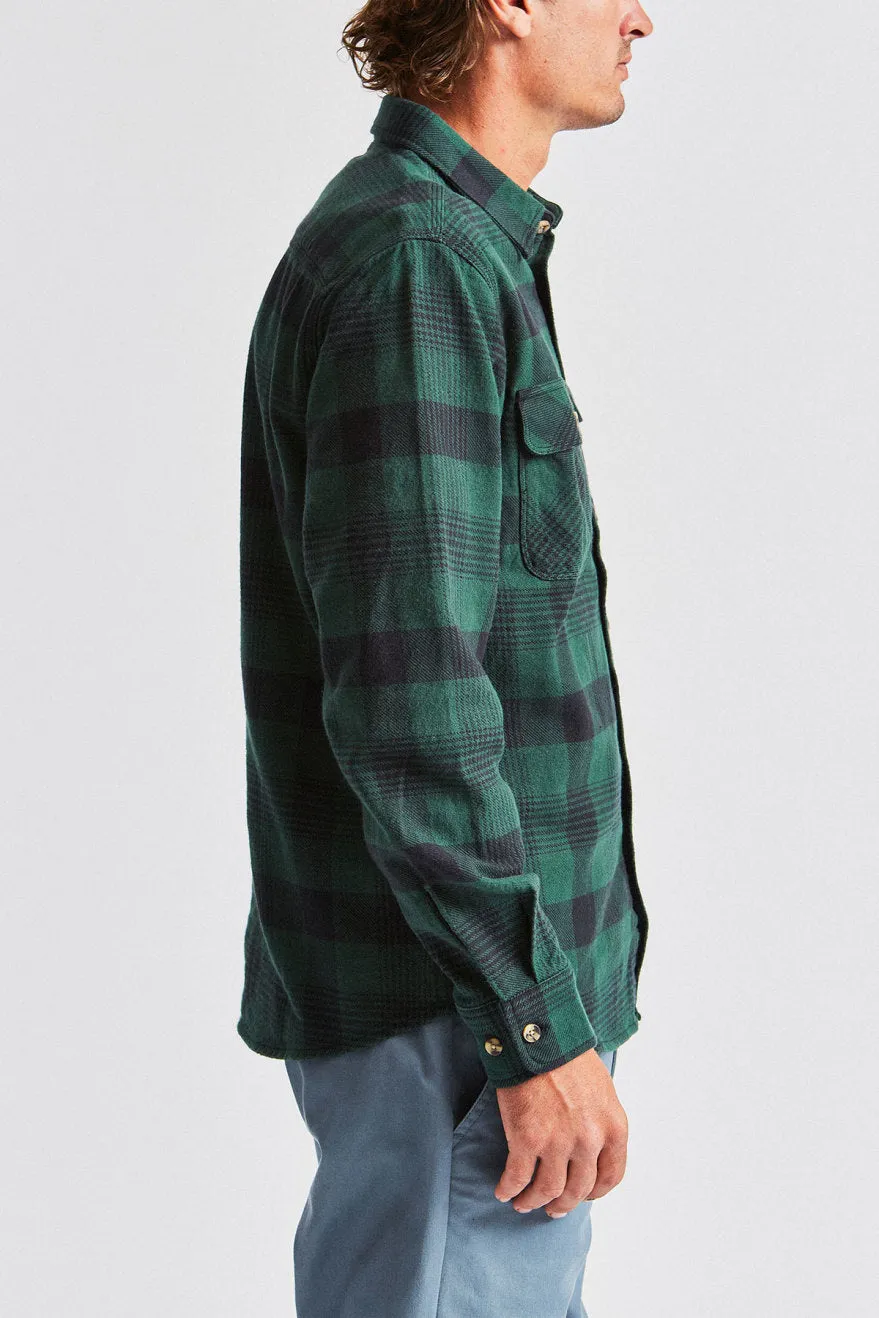 Bowery L/S Flannel - Black/Green