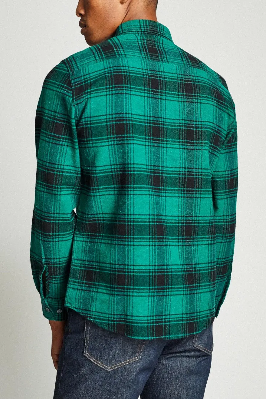 Bowery L/S Flannel - Green/Black