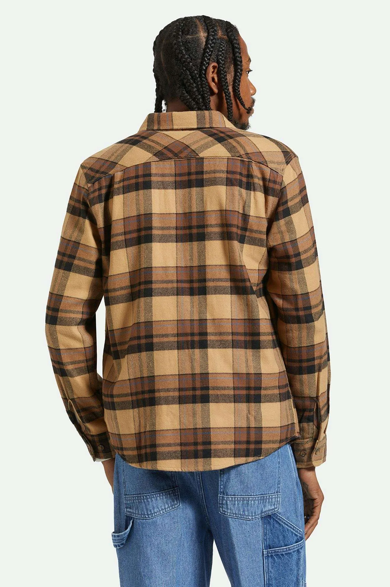 Bowery L/S Flannel - Tigers Eye/Pinecone Brown/Washed Black