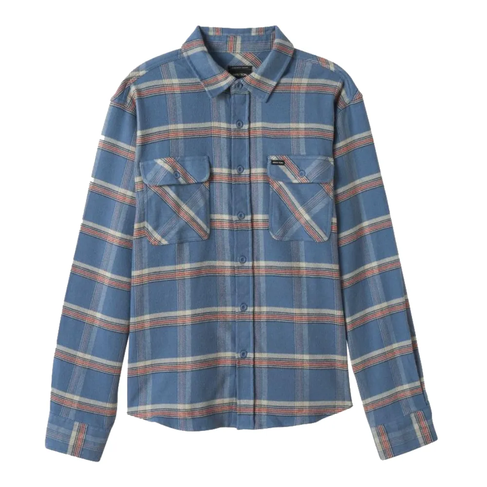 Brixton Stretch WR Flannel Flint Blue/Mineral Grey/Burn Red