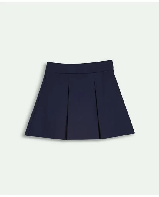 Brooks Brothers Girls Cotton Pleated Skirt Navy