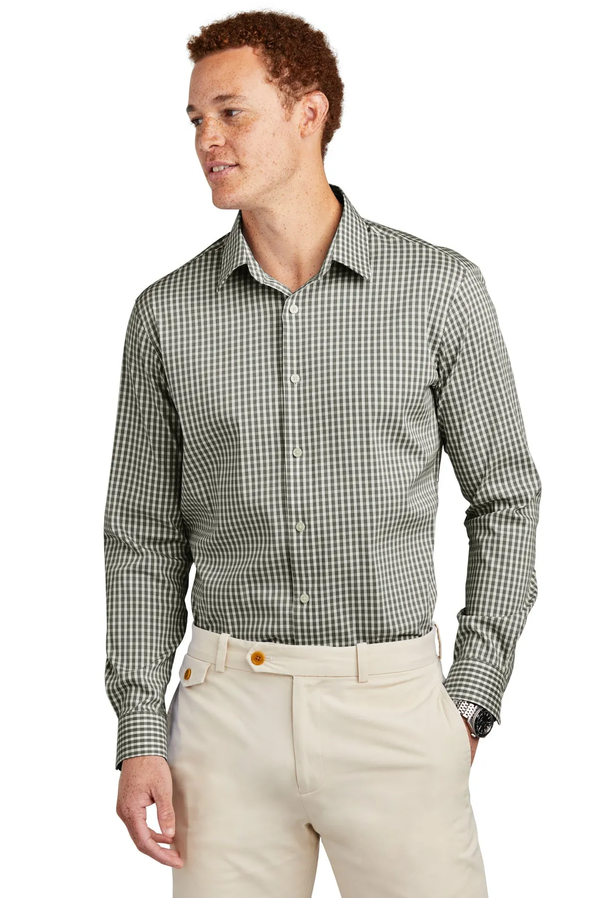 Brooks Brothers Tech Stretch Patterned Shirt. BB18006