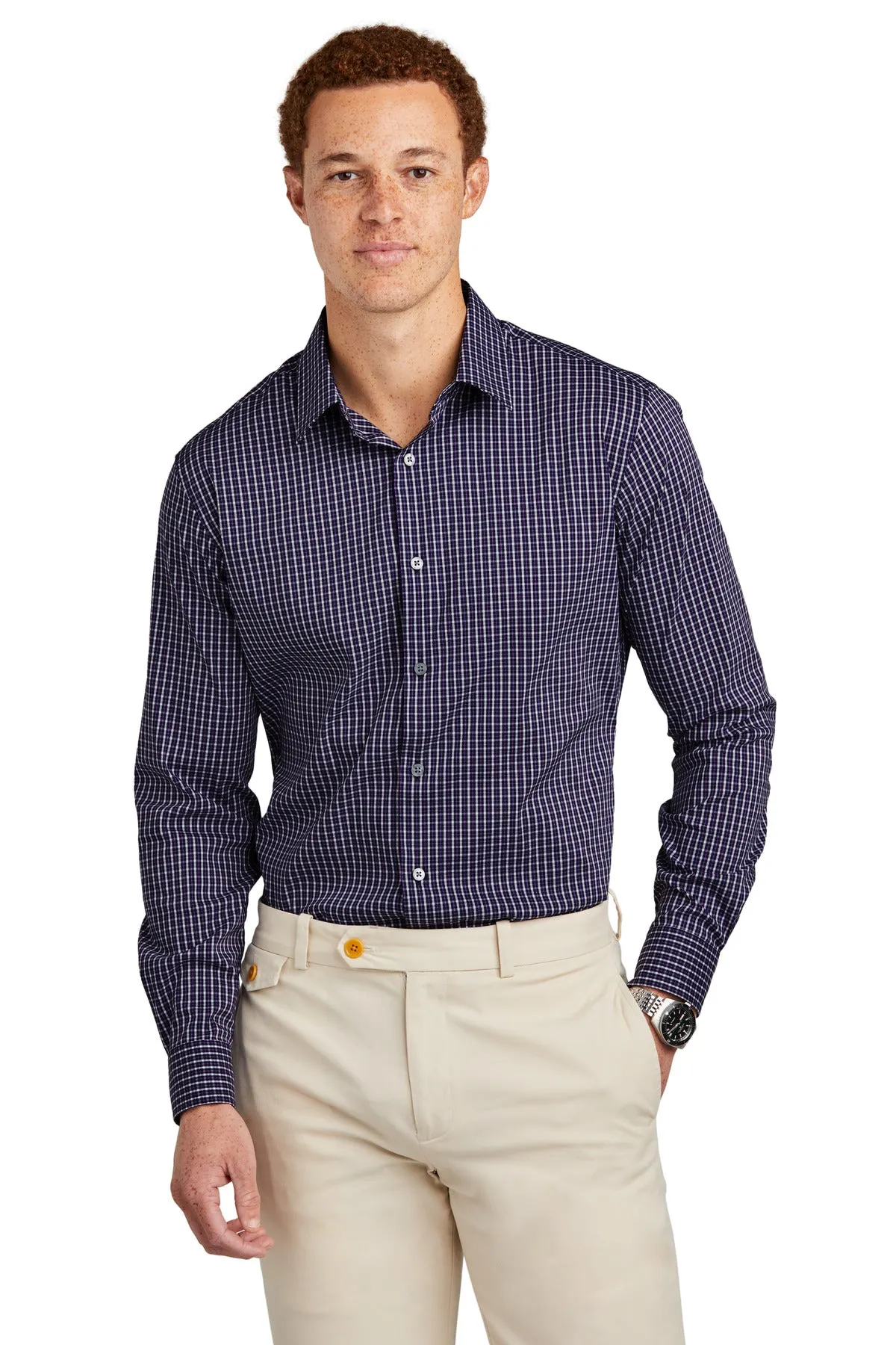 Brooks Brothers Tech Stretch Patterned Shirt. BB18006