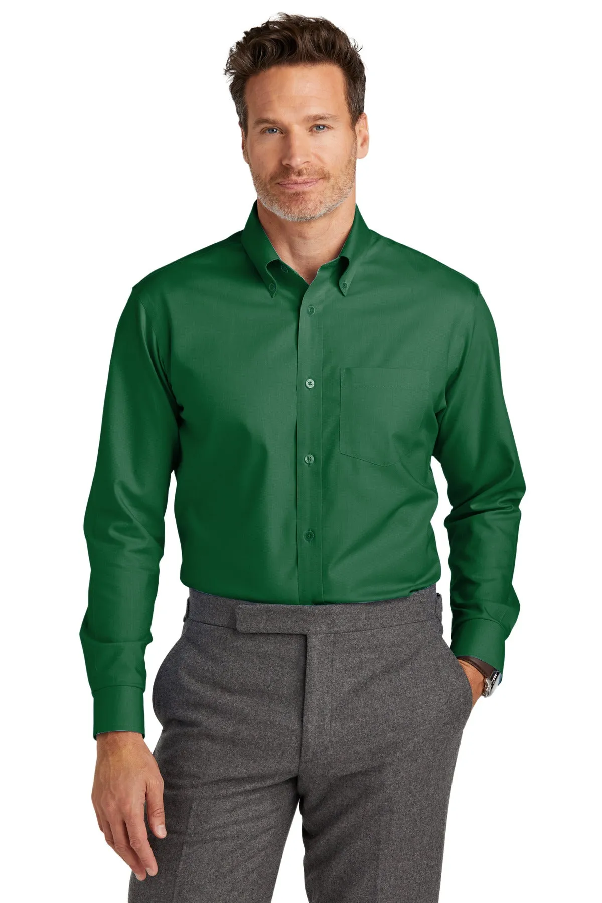 Brooks Brothers Wrinkle-Free Stretch Nailhead Shirt. BB18002