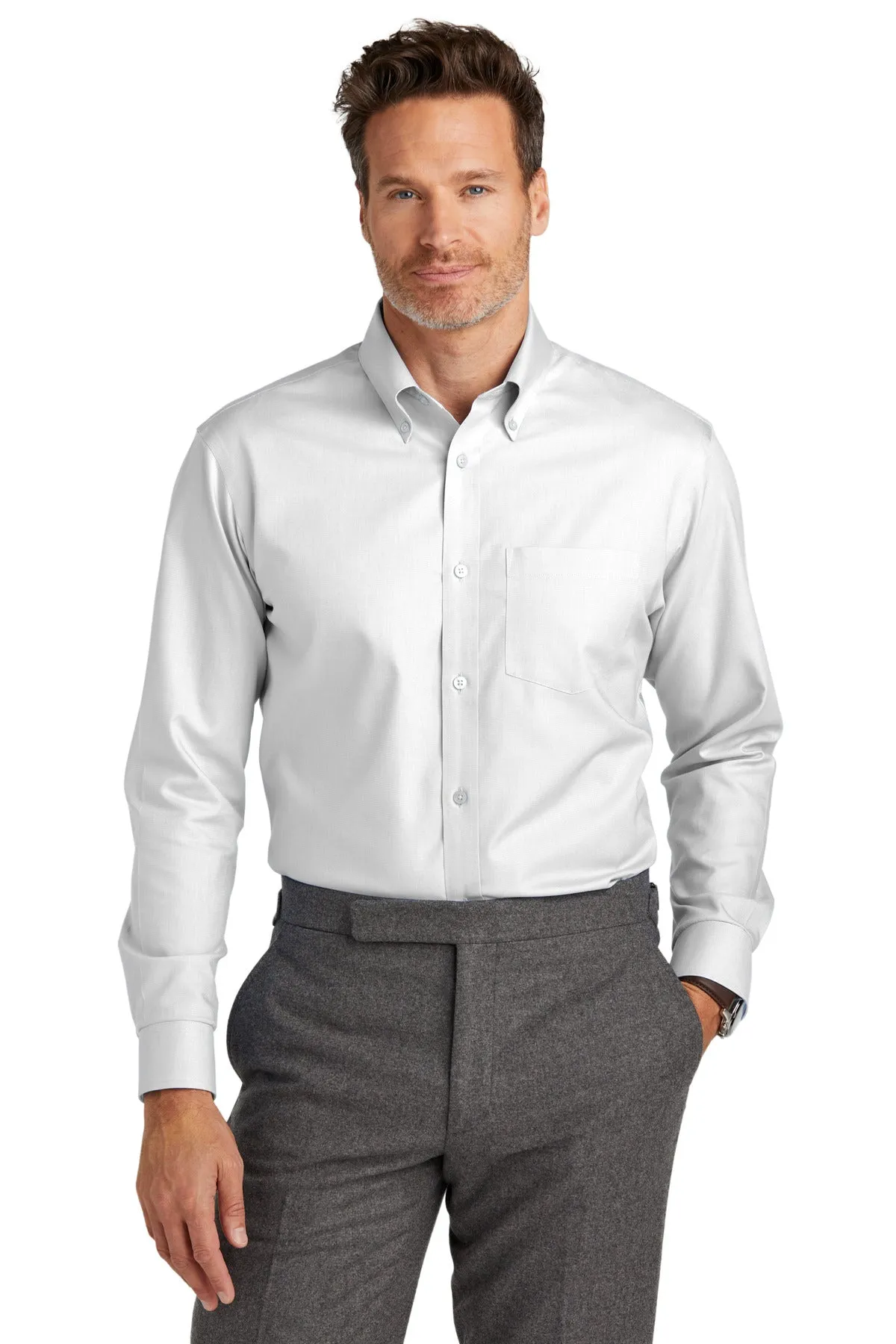 Brooks Brothers Wrinkle-Free Stretch Nailhead Shirt. BB18002