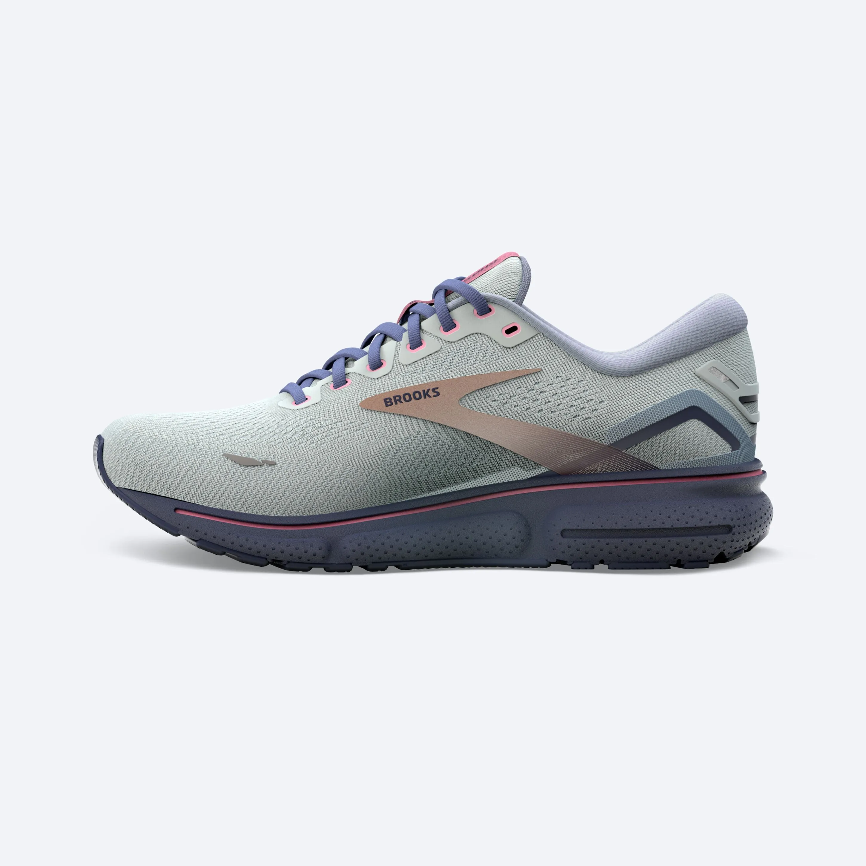 Brooks Ghost 15 Spa Blue Neo Pink Copper Women's