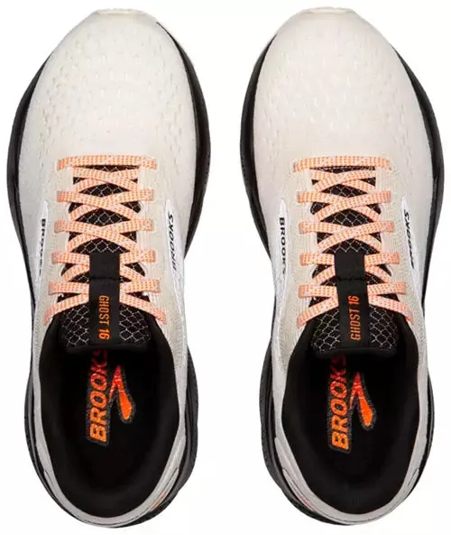 Brooks Ghost 16 Ecru Orange Black Men's