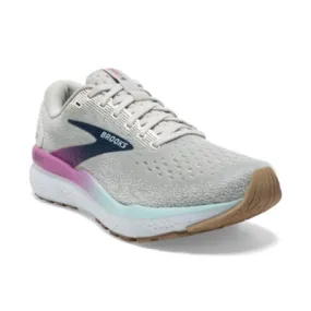 Brooks Ghost 16 White Grey Estate Blue Women's