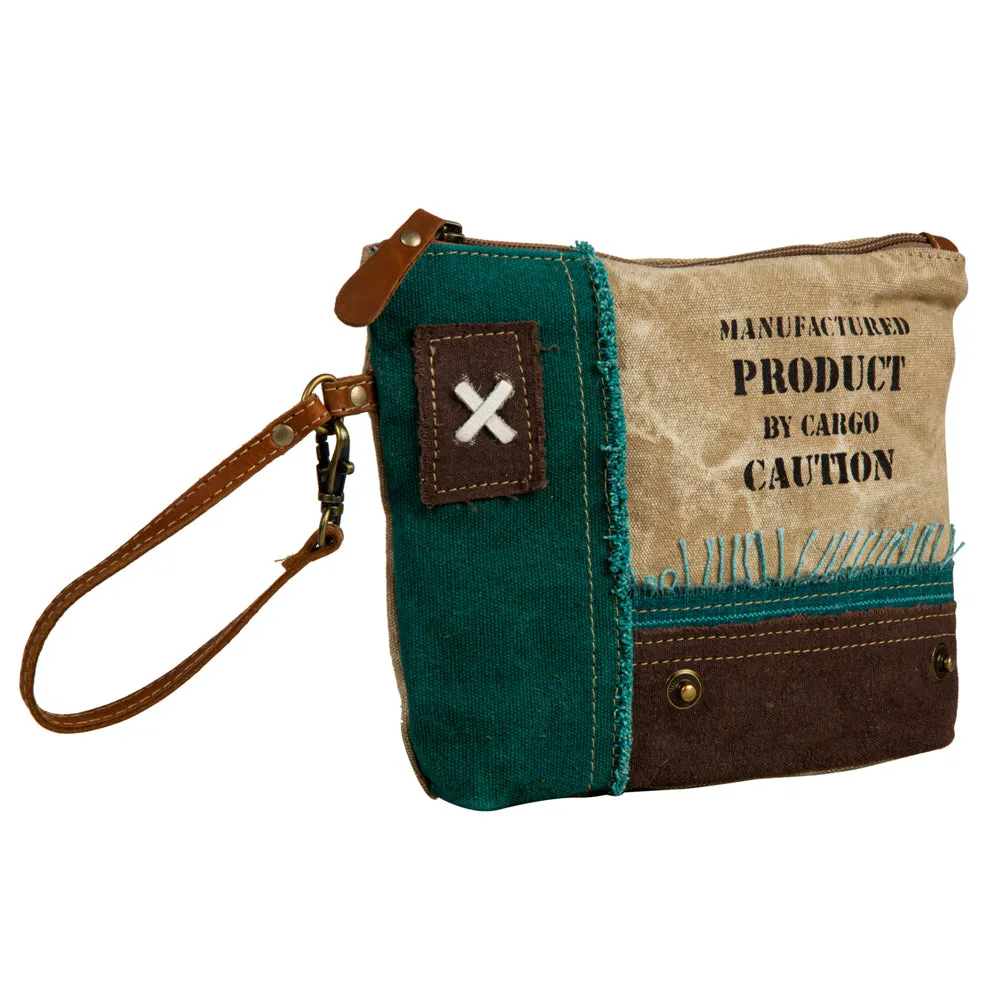 Burlander Patch Teal Pouch