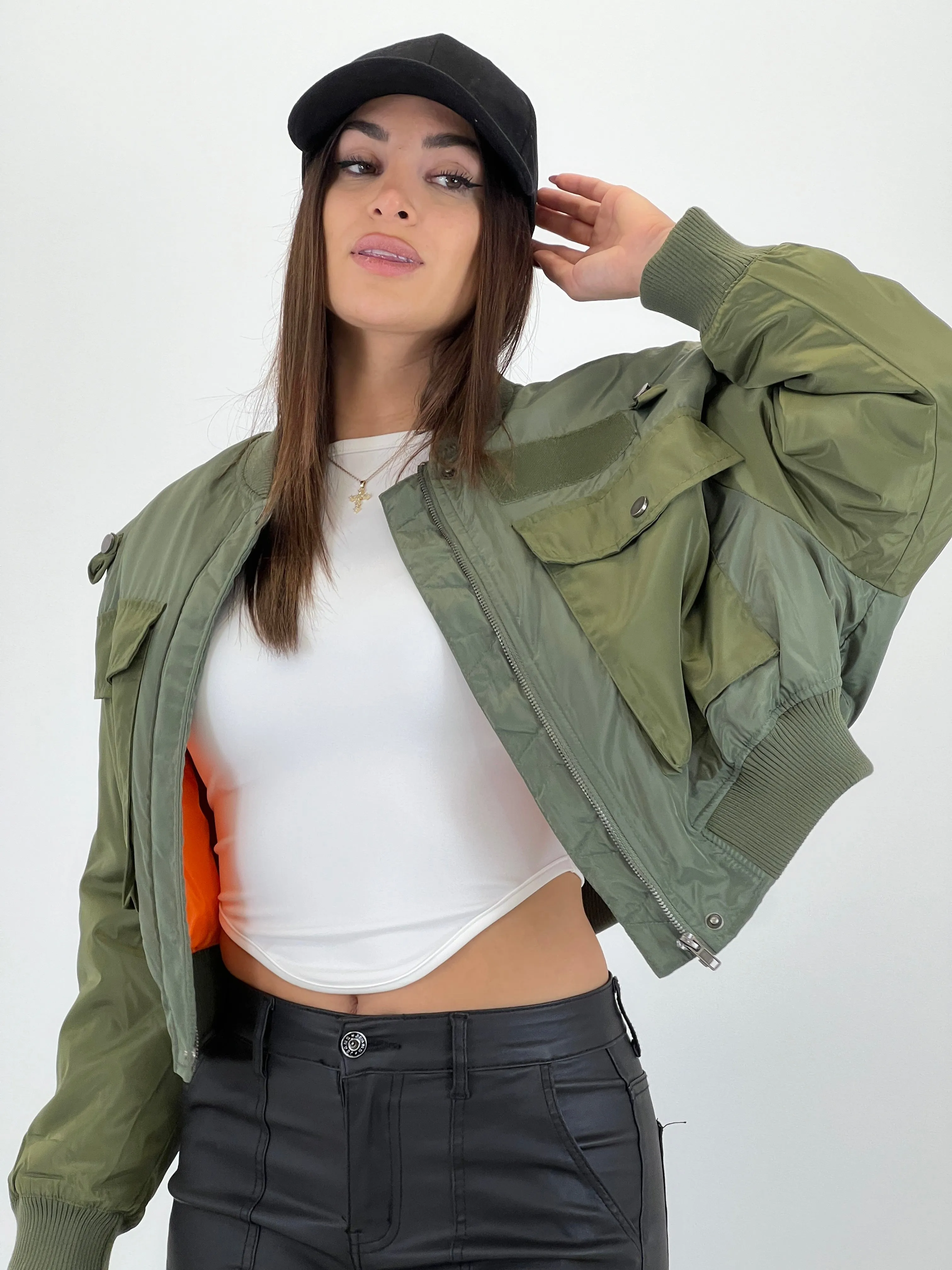 Chaqueta bomber militar