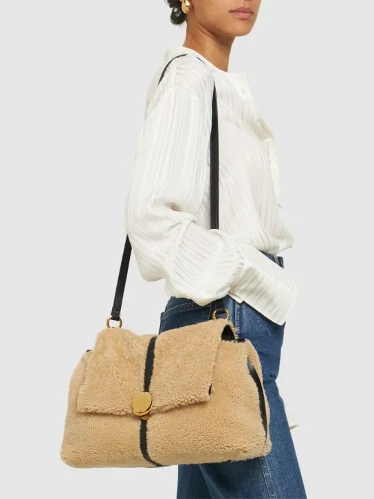 Chloé   Penelope shearling shoulder bag 