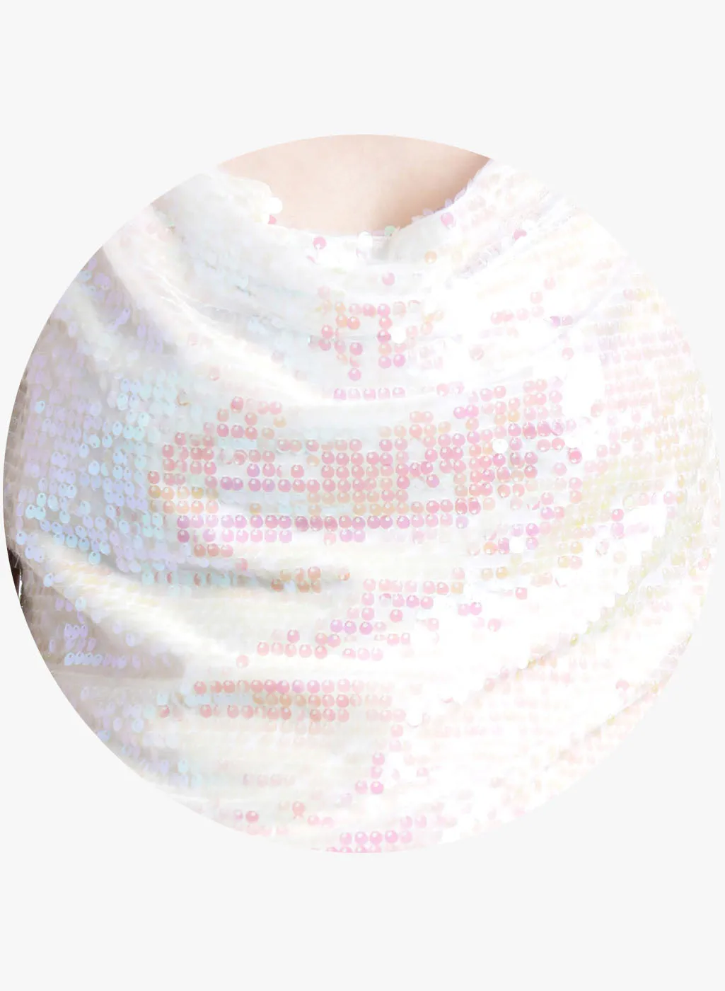 Clear Sequin Cowl Neck Top