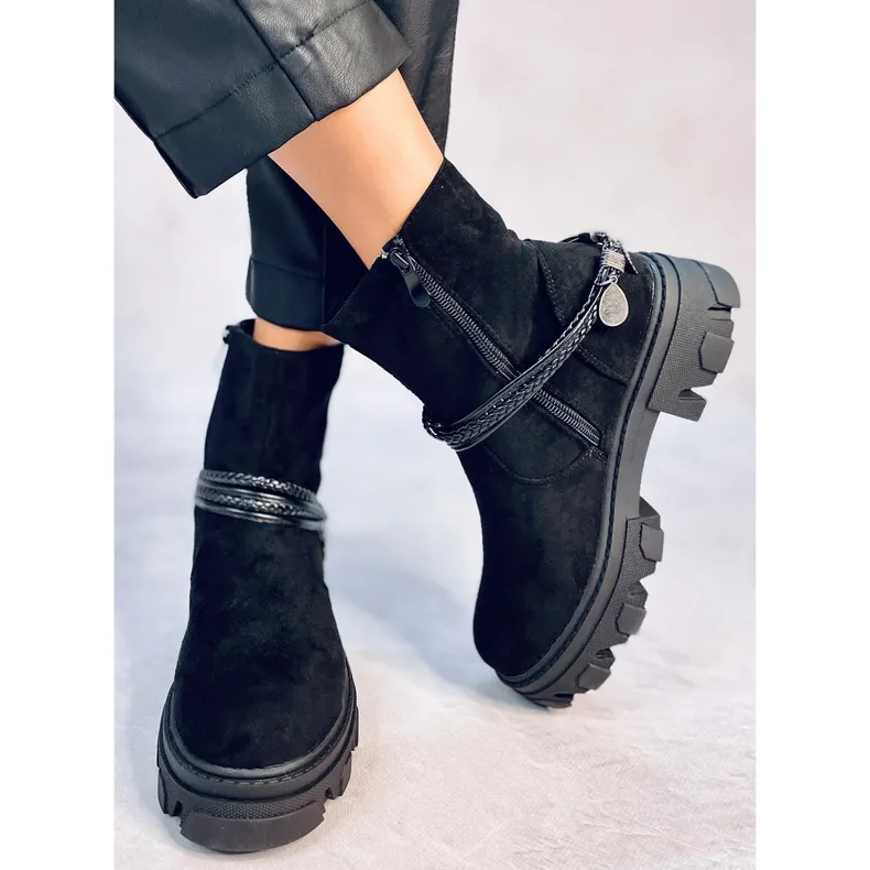 Connie Black flat boots