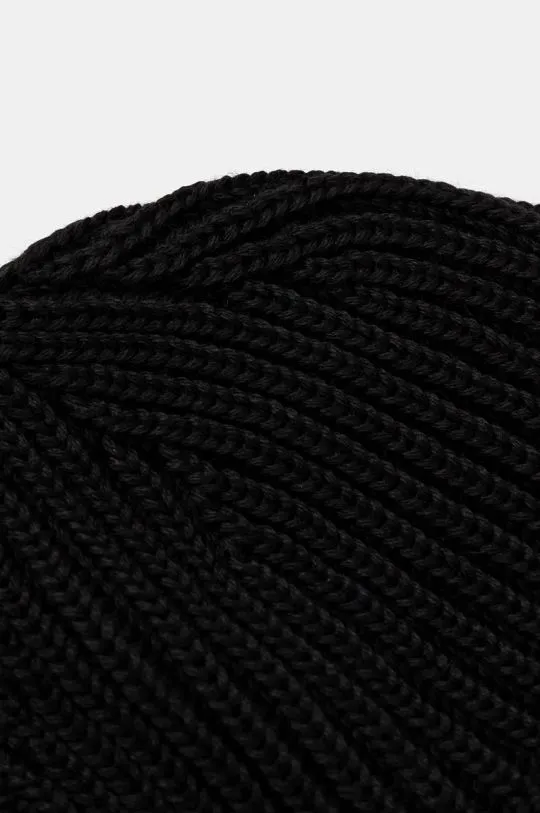 C.P. Company wool beanie Extra Fine Merino Wool Goggle Beanie black color 17CMAC122A005509A