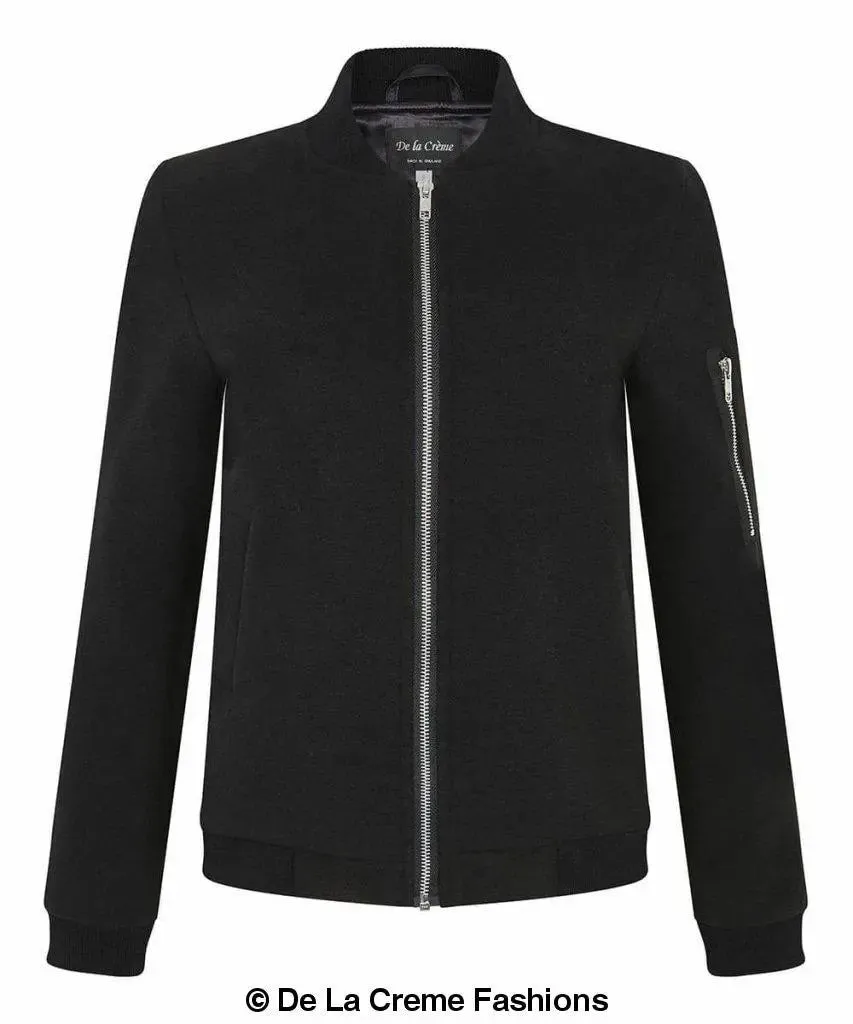 De La Creme - Women's Long Sleeve Varsity Bomber Jacket