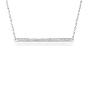 Diamond Bar Pendant in 14k White Gold (1/4 cttw)-rx23664-18