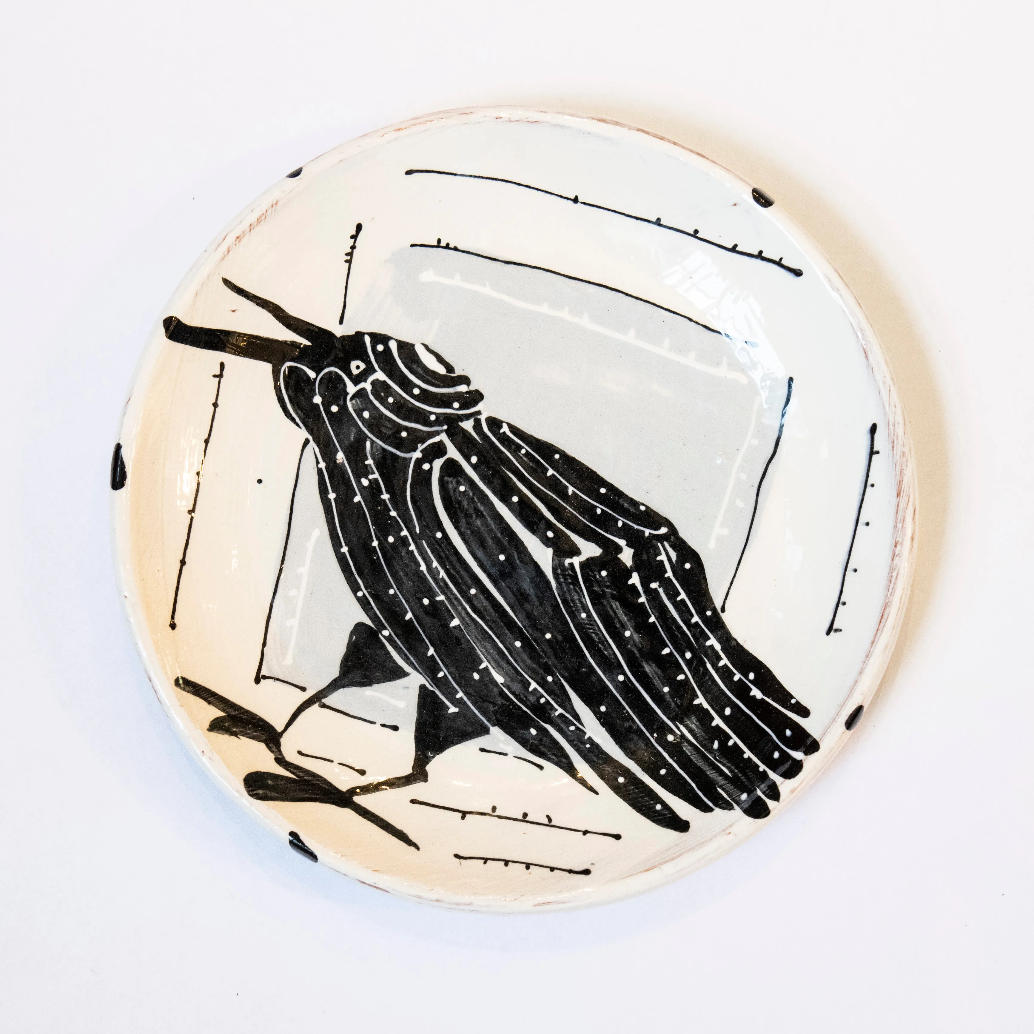 Dinner Plate with Crow