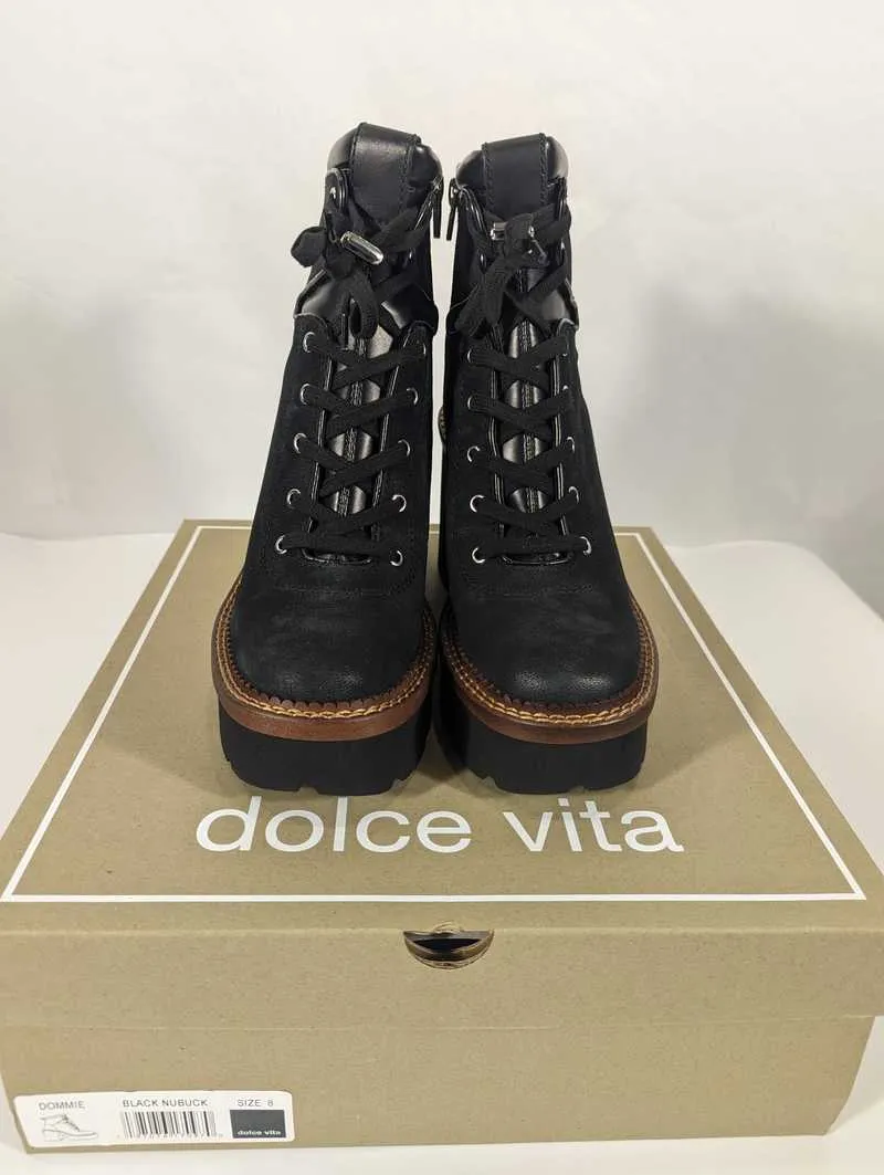 DOMMIE BOOTS BLACK NUBUCK - re:vita