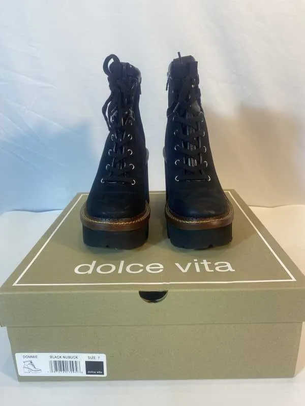 DOMMIE BOOTS BLACK NUBUCK - re:vita