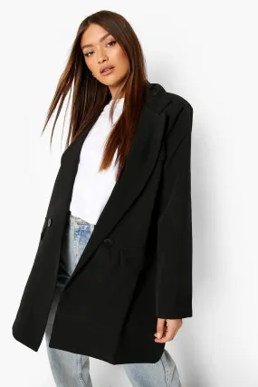 Double Breasted Relaxed Fit Longline Blazer