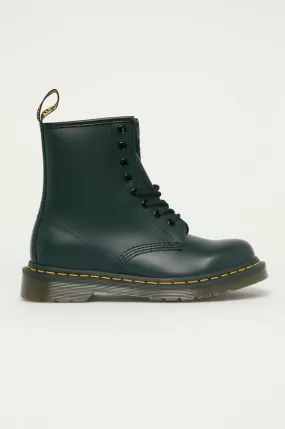 Dr. Martens leather biker boots 1460 women's navy blue color