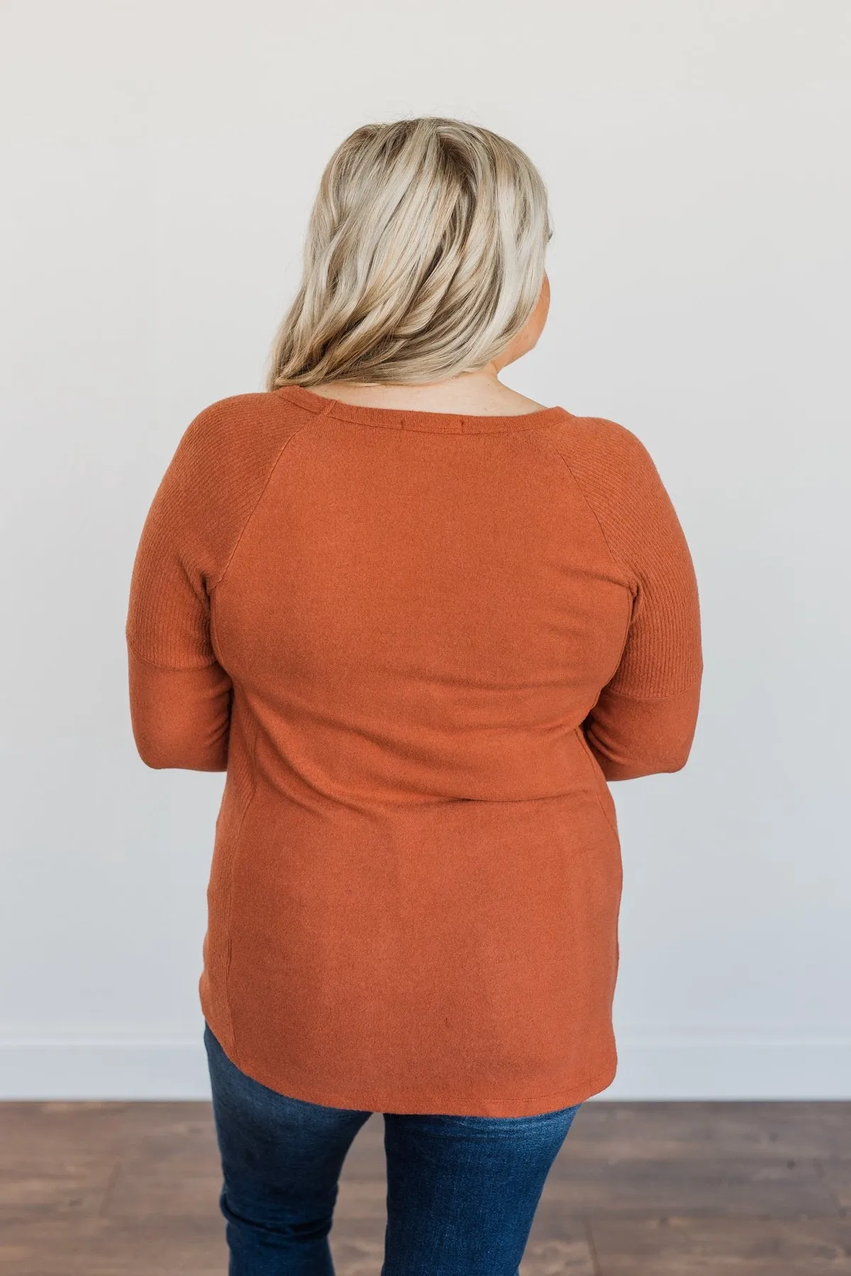 Dreaming About Fall Long Sleeve Top- Burnt Orange