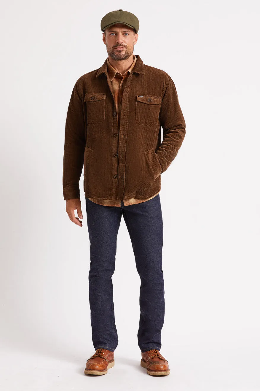 Durham L/S Flannel - Washed Brown Corduroy