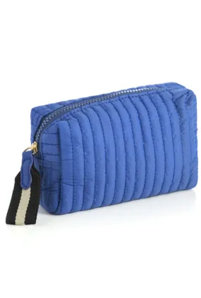 Ezra Small Cosmetic Pouch in Blue