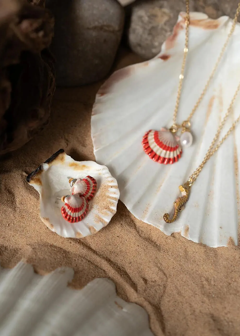 Fable England Clam Shell Earrings