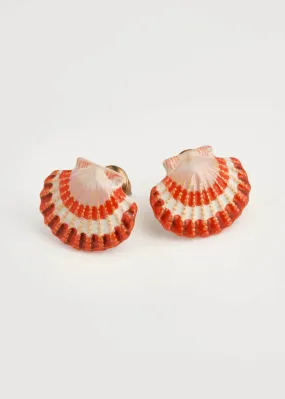 Fable England Clam Shell Earrings