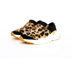 Flower Mountain Camp - Shearling & Fabric / Charcoal & Animal Print (Woman)