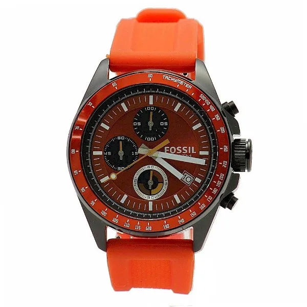 Fossil Men's Decker CH2877 Orange Chronograph Analog Watch