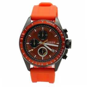 Fossil Men's Decker CH2877 Orange Chronograph Analog Watch