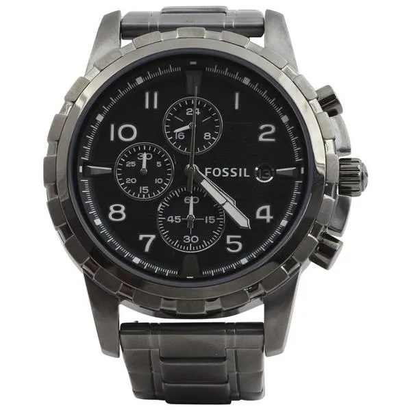 Fossil Men's FS4721 Smoke Grey Stainless Steel Chronograph Analog Watch