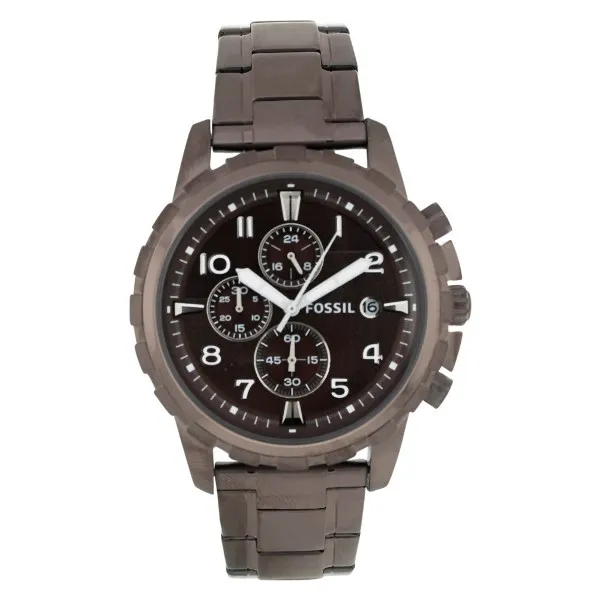 Fossil Men's Stainless Steel Analog Brown Dial Watch ST #FS4645