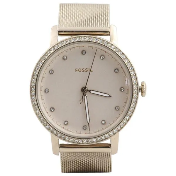 Fossil Women's ES4364 Pink Stainless Steel with Gemstones Analog Watch