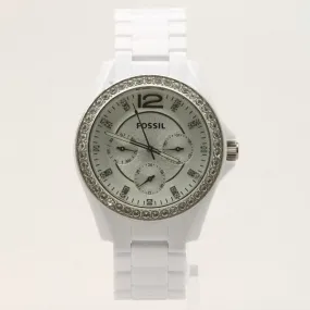 Fossil Women's Riley ES3252 White Chronograph Watch