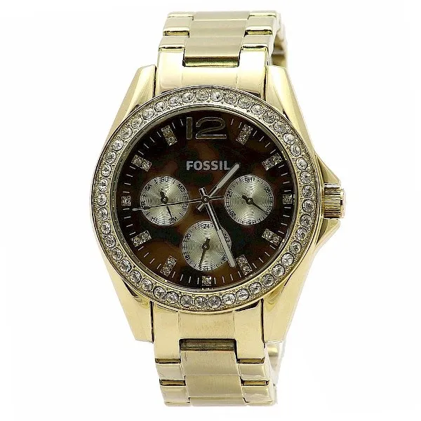 Fossil Women's Riley ES3364 Gold Tortoise Stainless Steel Analog Watch