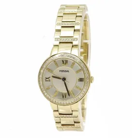 Fossil Women's Virginia ES3283 Gold Stainless Steel Analog Watch