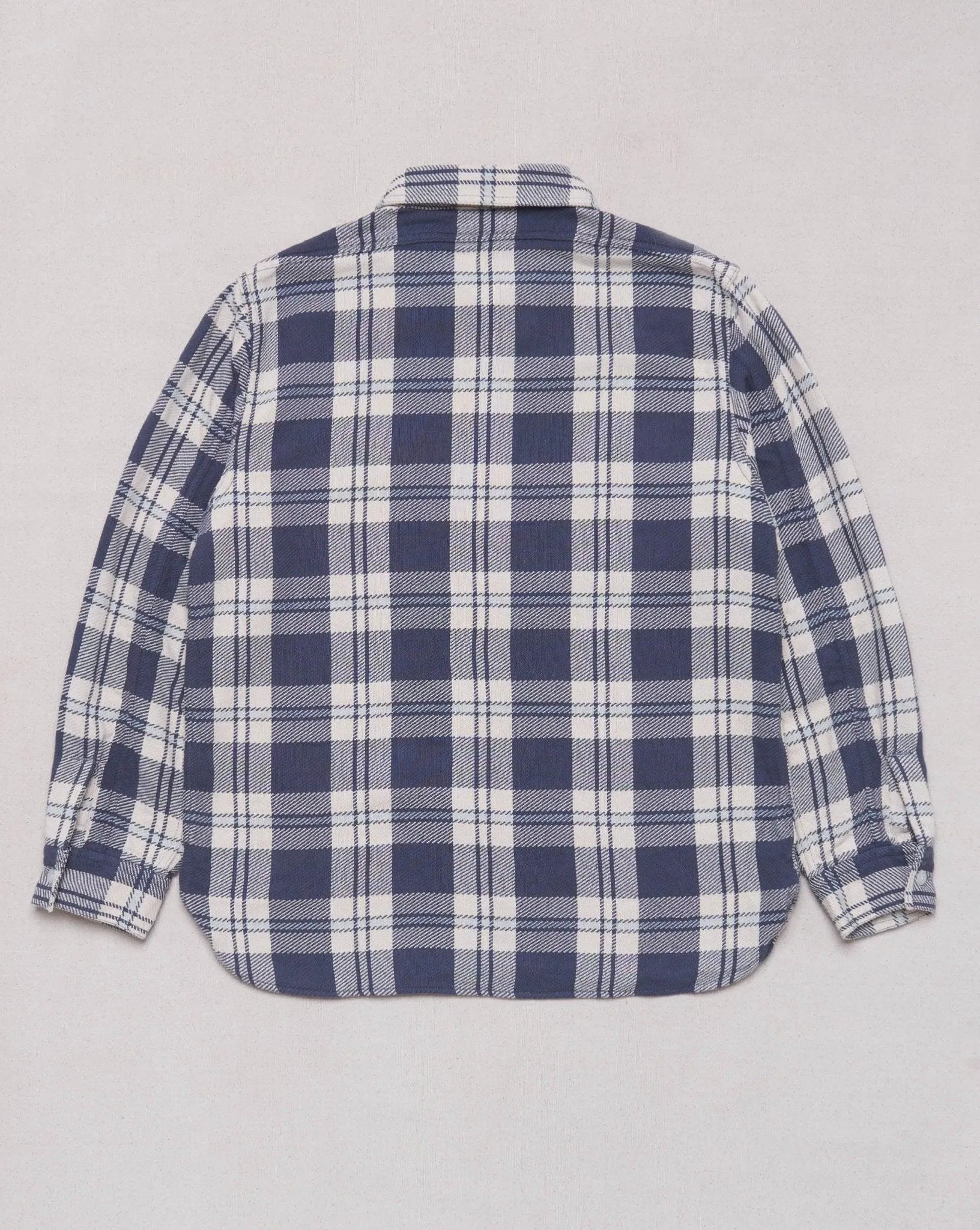 Fullcount Original Check Cotton Flannel Shirt - Navy