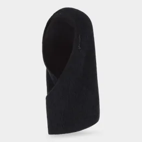 GANNI Logo Ribbed Balaclava Hat - Black