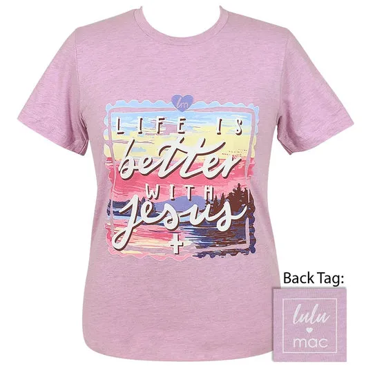 Girlie Girl Lulu Mac Better With Jesus Canvas T-Shirt