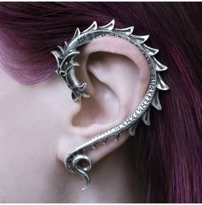 Gothic Viking Jormungand Pewter Left Earwrap