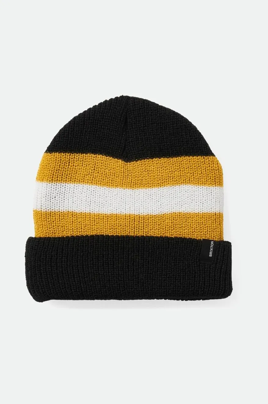 Heist Beanie - Black/Mustard/White