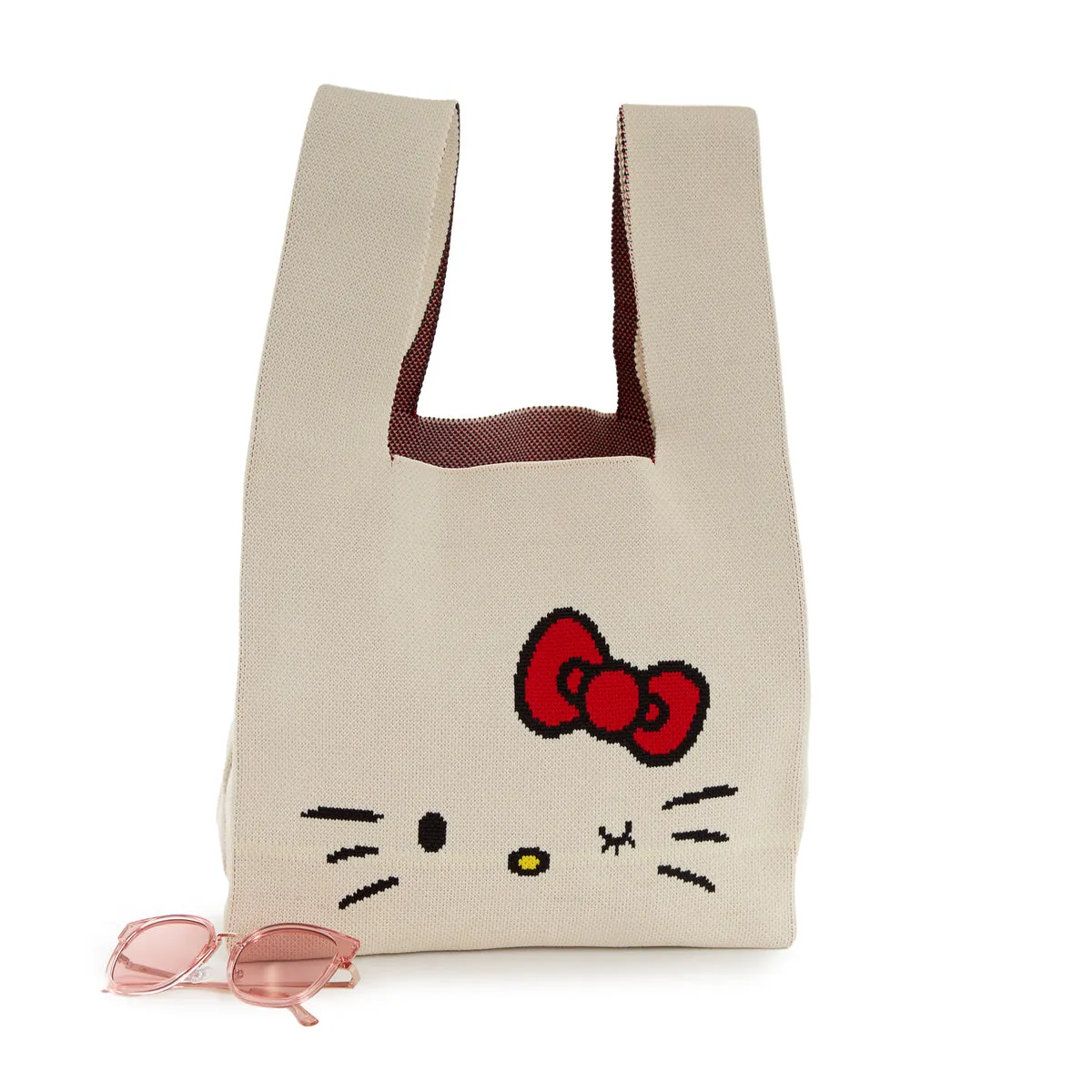 Hello Kitty Knit Shopper Bag (White)