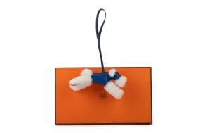 Hermès BNIB Blue Shealing Dog Charm