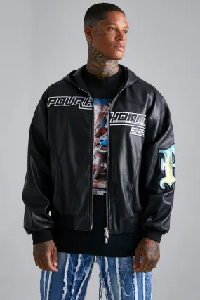 Hooded Motorsport Bomber Jacket 