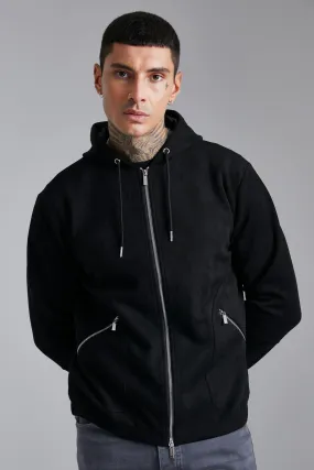 Hooded Suedette Bomber