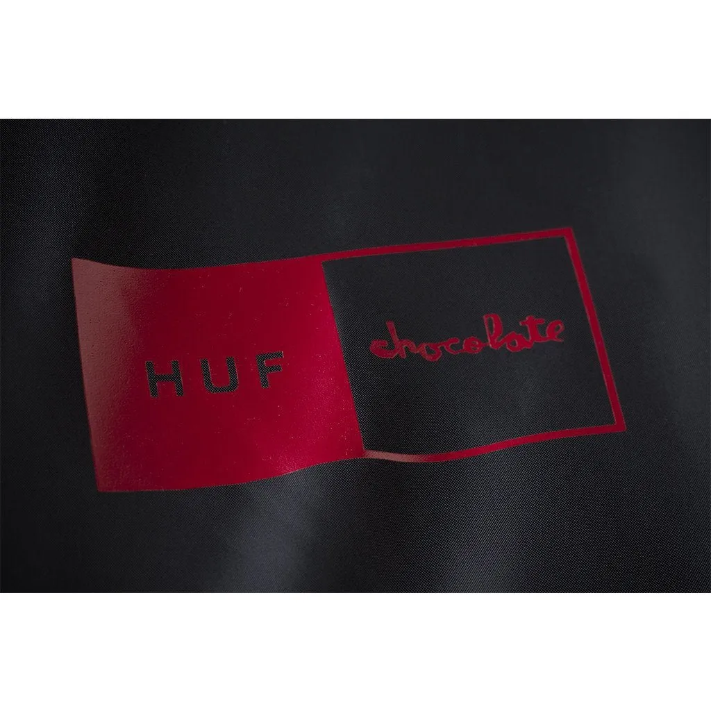 HUF X CHOCOLATE PACKABLE ANORAK // BLACK/RED